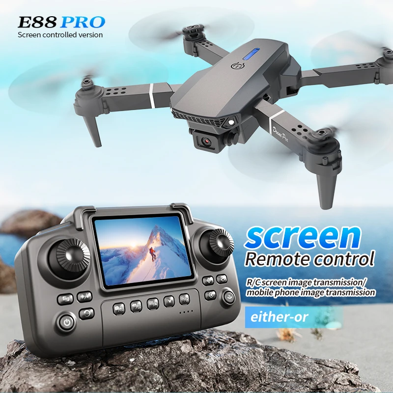 Drone Camera Professional - Profesjonalny dron E88 PRO z ekranem,